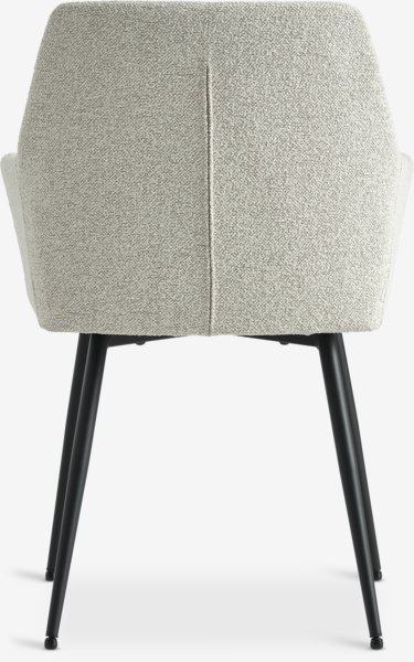 Silla de comedor PURHUS blanco crudo/negro