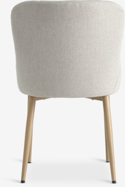 Dining chair BELLINGE sand fabric/oak colour