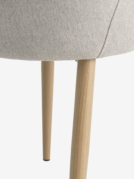 Dining chair BELLINGE sand fabric/oak colour