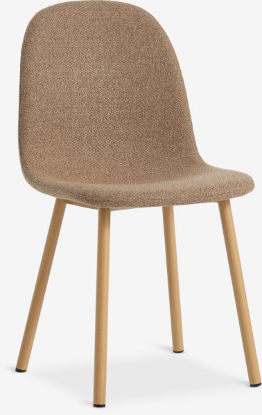 Dining chair EJSTRUP dark sand/natural oak colour