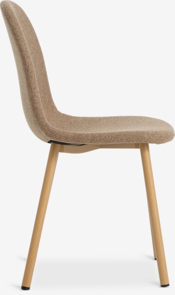Dining chair EJSTRUP dark sand/natural oak colour