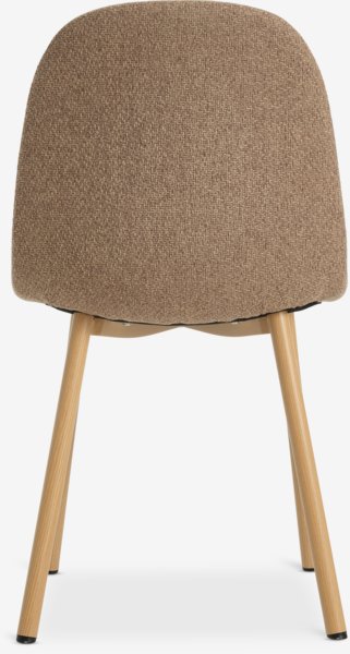Dining chair EJSTRUP dark sand/natural oak colour