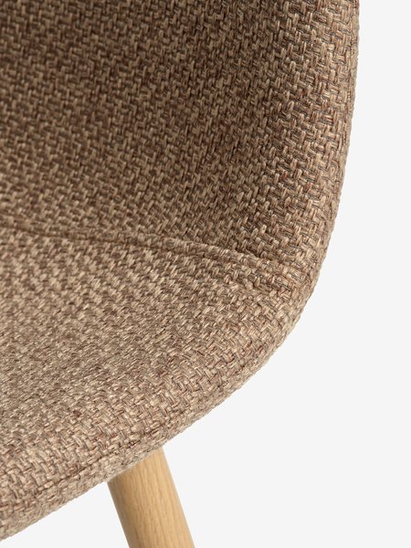 Mesa MARSTRAND L200/280 roble + 4 EJSTRUP arena oscuro