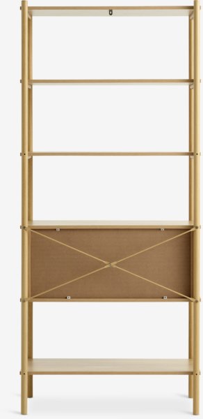 Етажерка LINDVED 6 рафта 2 врати цвят дъб