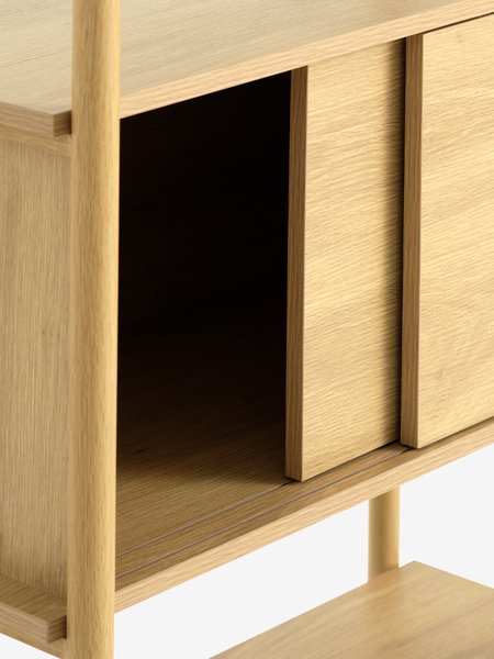 Етажерка LINDVED 6 рафта 2 врати цвят дъб