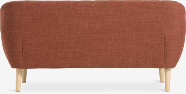 Sofa EGEDAL 2,5-seter terracotta stoff/eikefarget