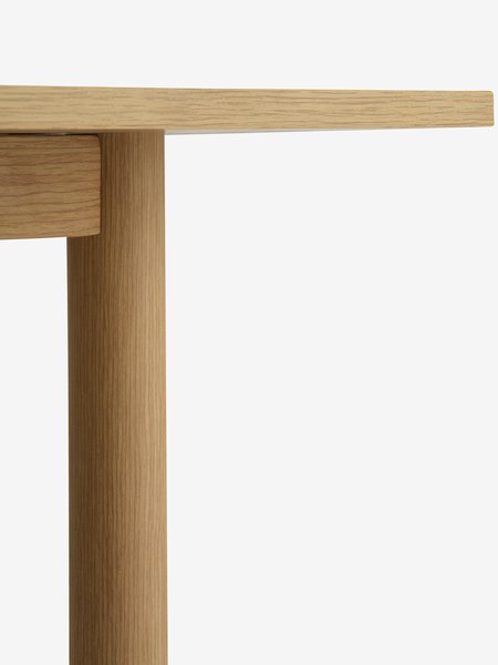ALSTED L160 bord natur eik + 4 JONSTRUP stol konjakk