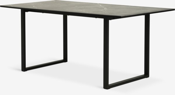 Table MOSELUND 90x180 céramique noir