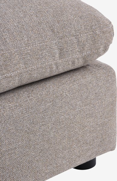 Sofa module LUNDBY chaise longue/pouffe sand fabric