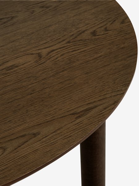 MARSTRAND L200/280 table dark oak + 4 HYGUM chairs cogn