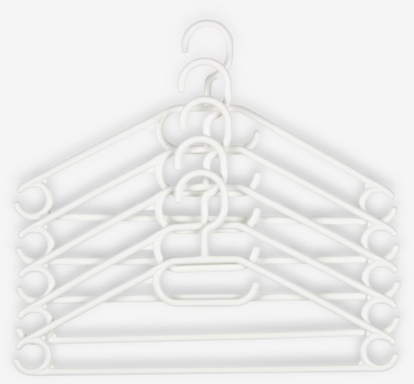 Hangers TRYGVE white pack of 5