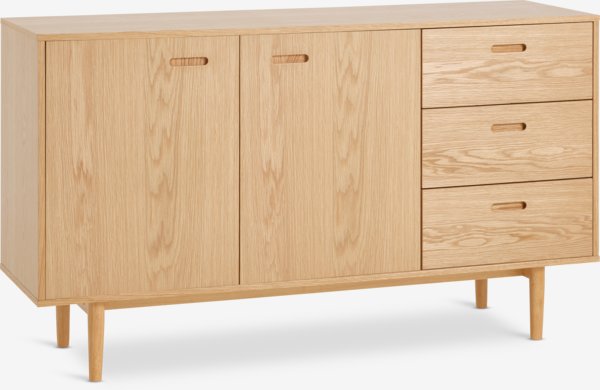 Sideboard MARSTRAND 2 doors 3 drawers natural oak