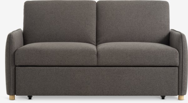 Divano letto LYSTRUP 2 posti tessuto grigio scuro
