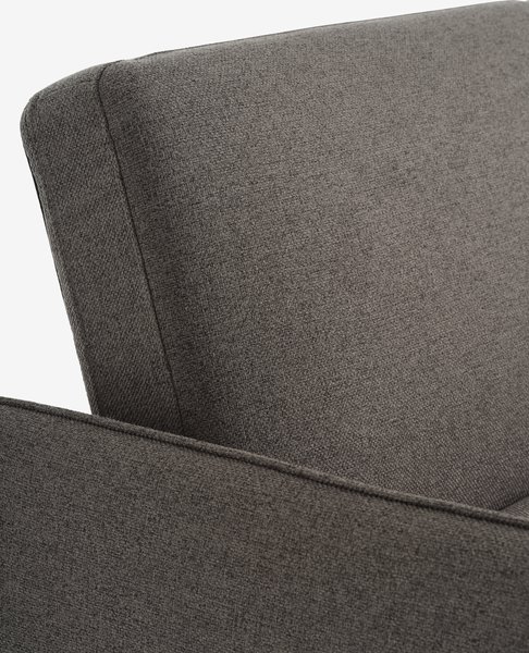 Divano letto LYSTRUP 2 posti tessuto grigio scuro