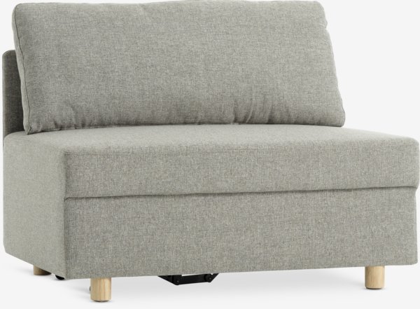 Sofa na razvlačenje OLSTRUP siva tkanina/boja hrasta