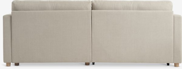 Sovesofa chaiselong TEGLHUSE beige stof