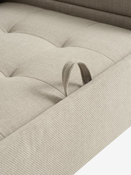 Sovesofa chaiselong TEGLHUSE beige stof