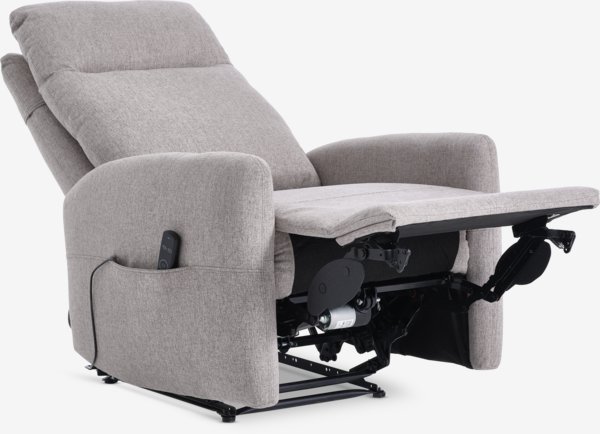 Massage chair VONSILD light grey fabric