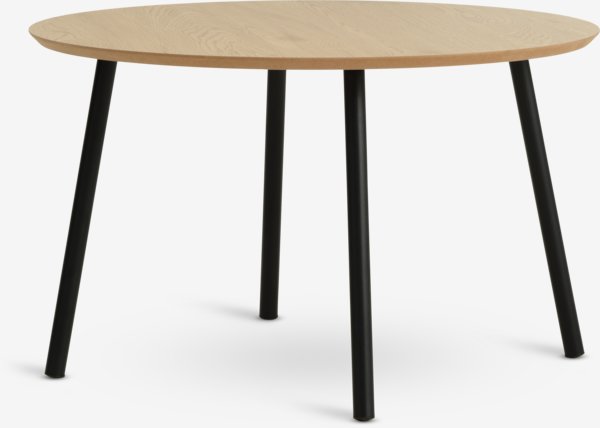 Salontafel NYBO Ø70 eiken kleur/zwart