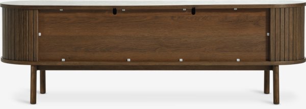 TV-meubel LYNGVIG 160cm 2 tambour deuren donker eiken