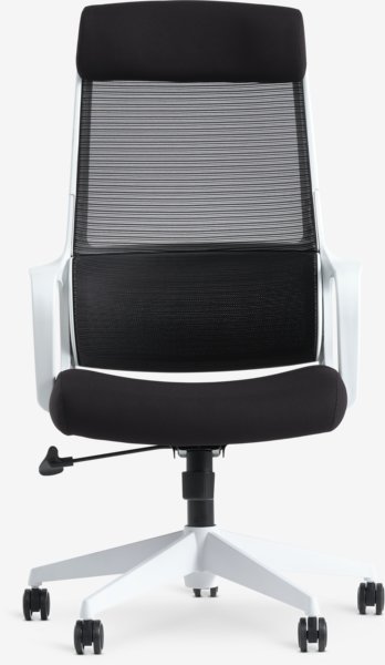 Office chair HEDENSTED black fabric/white