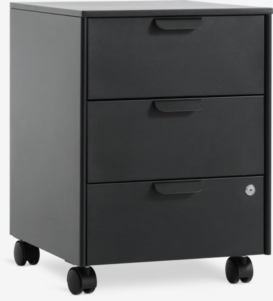 Drawer unit KLINTHOLM 3 drawers black