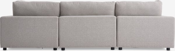 Modulsofa LUNDBY 3-pers. sandfarvet stof