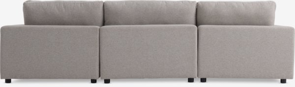 Modulsofa LUNDBY chaiselong sandfarvet stof