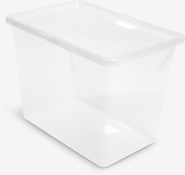 Storage BOX BASIC BOX 80L w/lid transparent