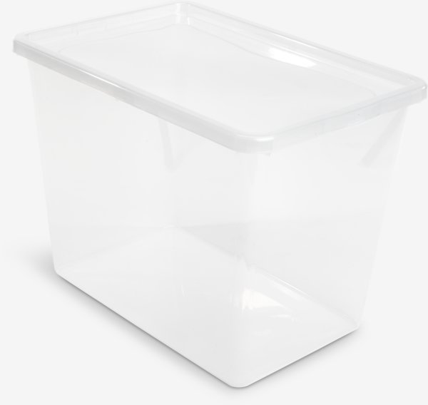 Boîte de rangement BASIC BOX 80L a/couvercle transparent