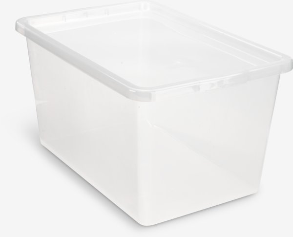 Storage BOX BASIC BOX 52L w/lid transparent