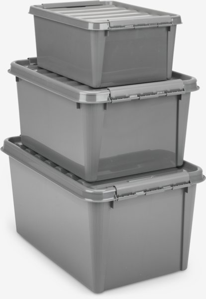 Storage box SMARTSTORE RECYCLED 15 14L w/lid