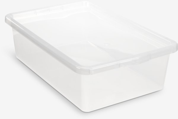 Rangement sous lit BASIC BOX 30L a/couvercle transparent