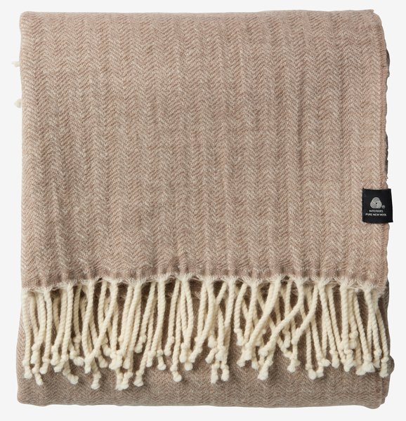 Ullpläd BRUNIA 130x170 beige