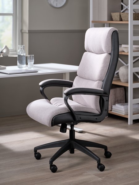 Office chair MARBJERG grey/black faux leather