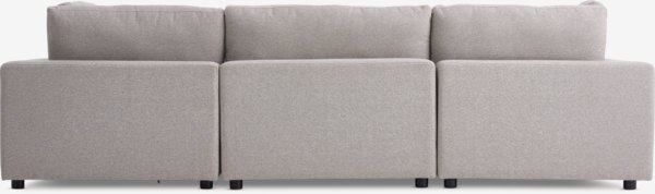 Modular sofa LUNDBY 5 seater open end sand fabric