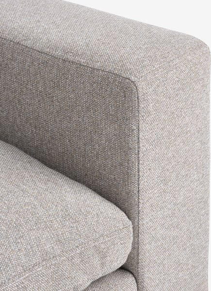 Modular sofa LUNDBY 5 seater open end sand fabric