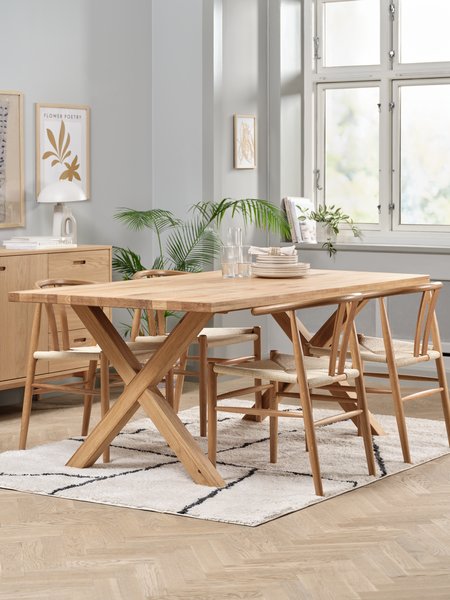 GRIBSKOV L180 table chêne + 4 GUDERUP chaises chêne/naturel