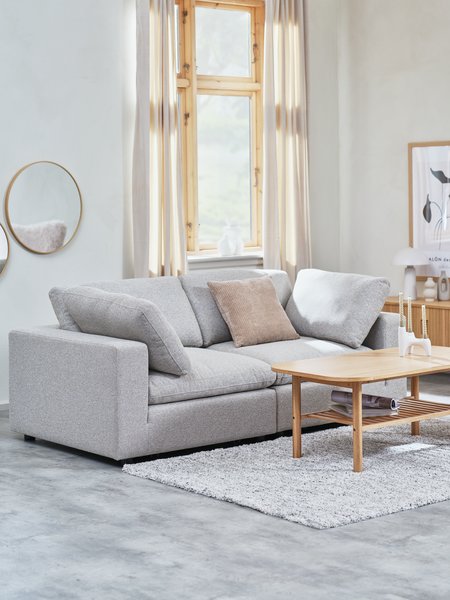 Modular sofa LUNDBY 2 seater sand fabric