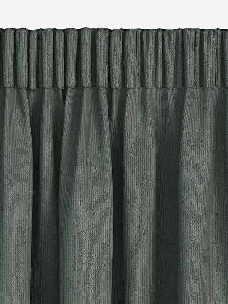 Завеса затъмняваща ARA 1x140x300 рипсено кадифе зелена