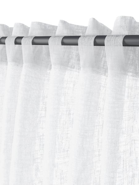 Curtain UNNEN 1x140x300 linen-look white