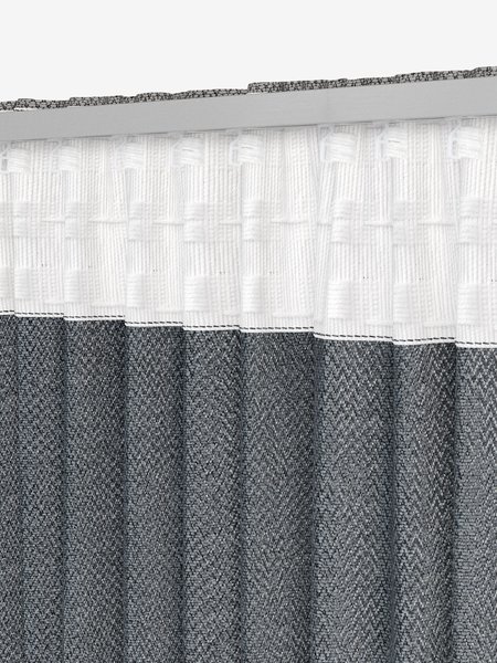 Fertigvorhang SAVALEN 1x140x245 Chenille grau