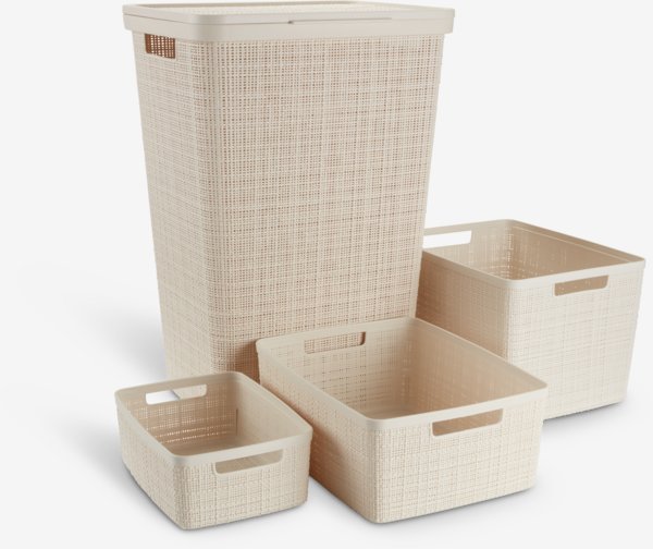 Sepet JUTE 5L plastik kırık beyaz