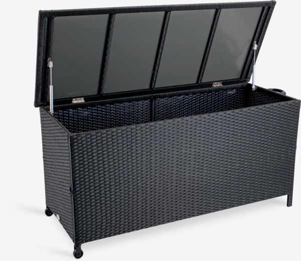 Cushion storage box YDERUP W133xH64xD55 black