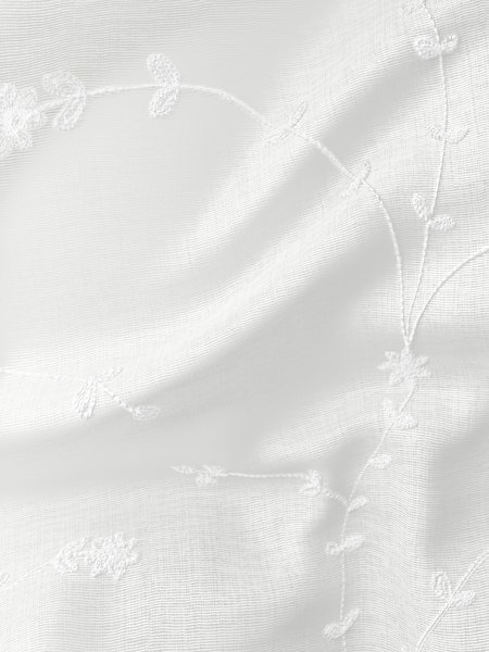 Perdea DOLMA 145x245 broderie alb-murdar