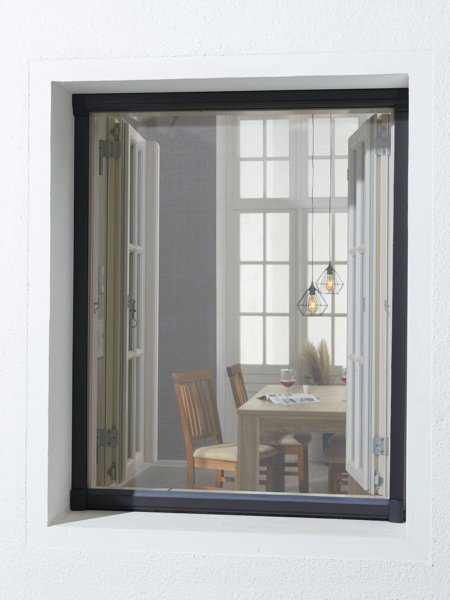 Moustiquaire enroulable NYORD 130x160 pour fenêtre brun