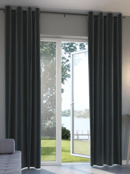 Фіранка ANTEN 1х140x300 шт.замш сірий