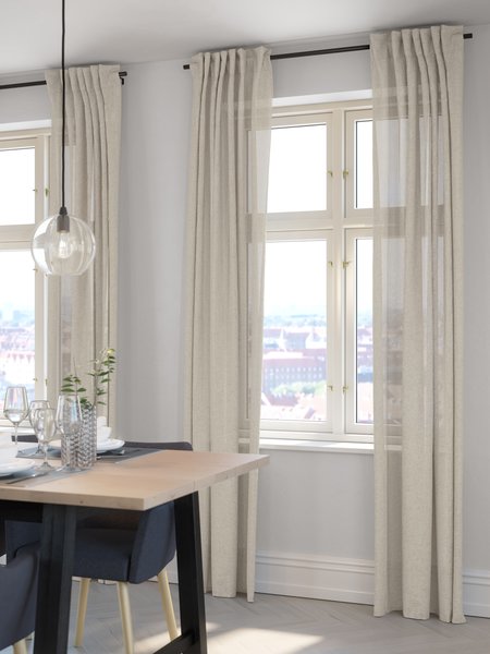 Gordijn BOLMEN 1x140x300 kreukel grijs