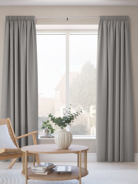 Curtain SAVALEN 1x140x245 chenille grey