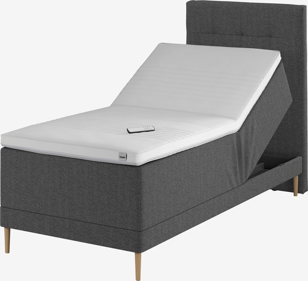 Elevationsseng 90x200cm DUNLOPILLO OSA E300 grå-54